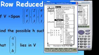 Span of vectors with  ClassPad.mp4