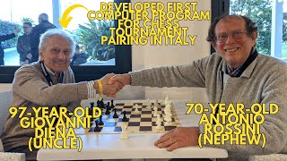 97-year-old Giovanni Diena, the first person in Italy to develop a chess pairing program