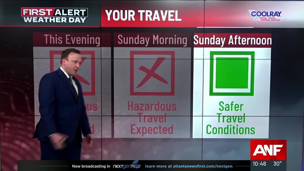 Hazardous road conditions remain throughout Sunday morning - YouTube