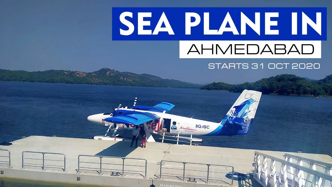 Sea Plane in Ahmedabad Sabarmati Riverfront to Statue of Unity Sea Plane Journey 