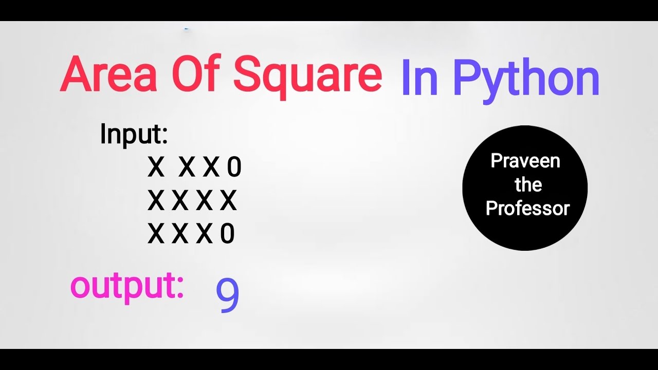 matrix area of square in python assignment expert