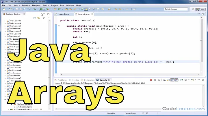 Java Tutorial - 02 - Using a Loop to Access an Array