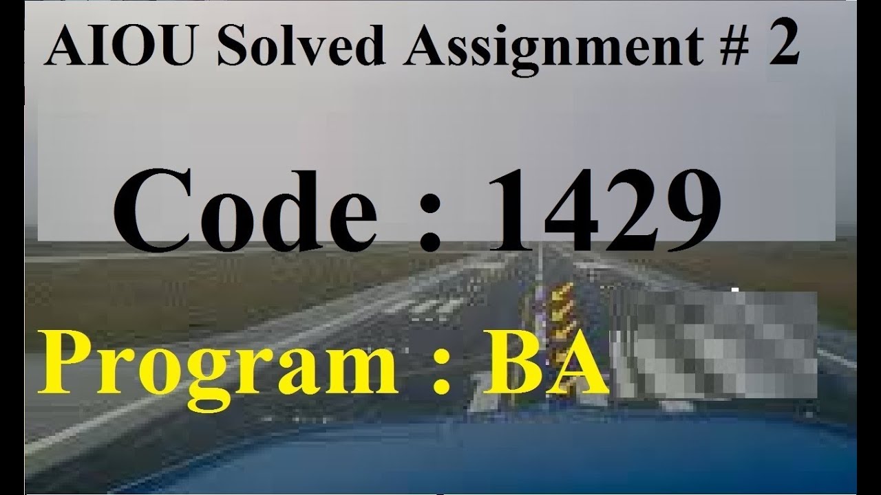 aiou 1429 solved assignment autumn 2023