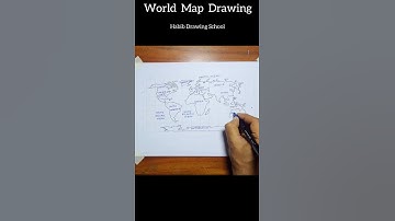 World map drawing easy #shorts #drawing #worldmapdrawing