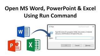 How to Open PowerPoint, MS Word & Excel Using Run Command screenshot 2