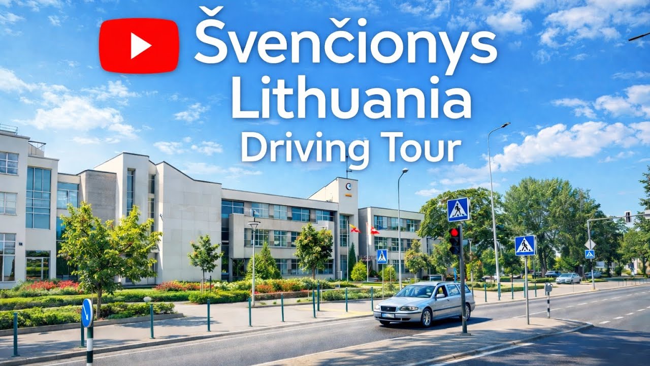 Street Drive in Švenčionys, Lithuania