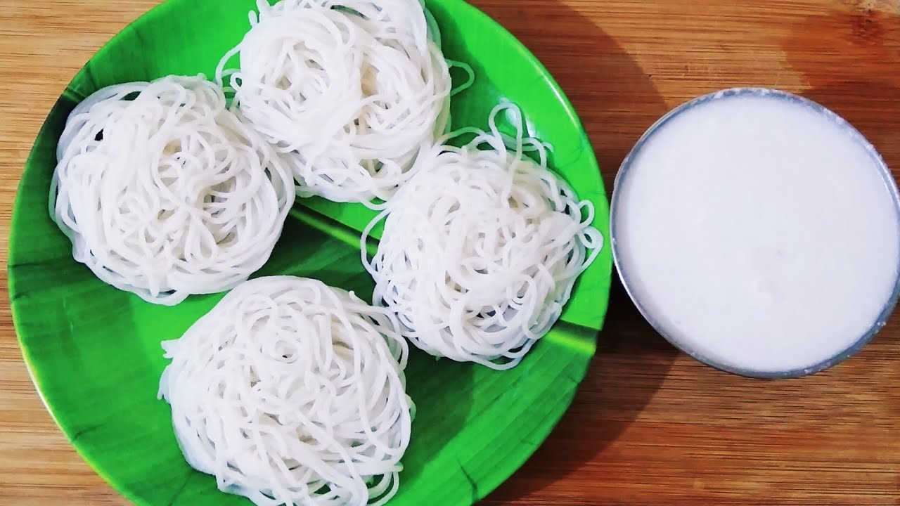 Soft Idiyappam and Coconut Milk Recipe Rice Noodles Break Fast