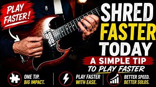 Break any shred guitar run into simple parts and play faster