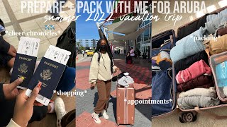 prepare + pack with me for aruba *summer 2022 vacation trip* appts, shopping, packing, etc