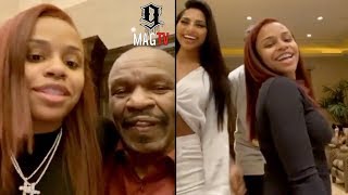 Yaya Teaches Granddad Mayweather How To Do The Neck Roll!