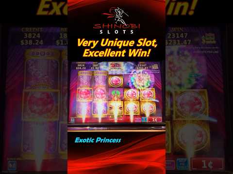 SUPER BIG WIN in a VERY Unique Slot! Exotic Princess by Konami #shinobislots #shorts #shortfeed