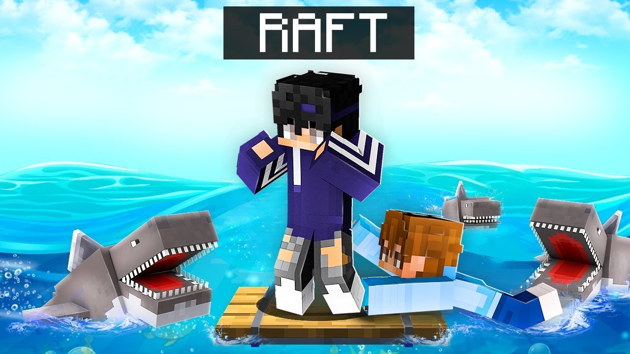 We're STRANDED On A RAFT In Minecraft!!