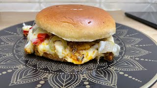 Baked Chicken and Cheese Burger Recipe | Ramadan Recipe