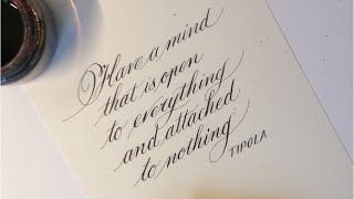 Teeny-tiny Copperplate Calligraphy