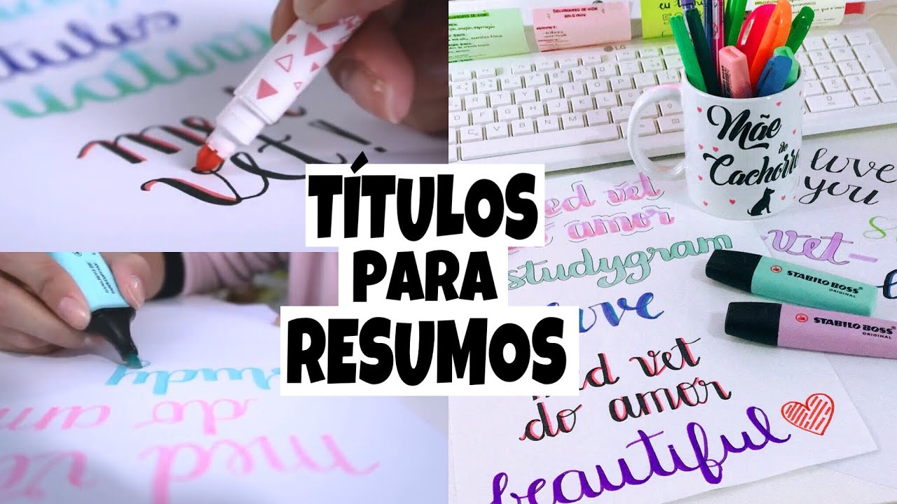 COMO EU FAÇO OS TÍTULOS DOS MEUS RESUMOS