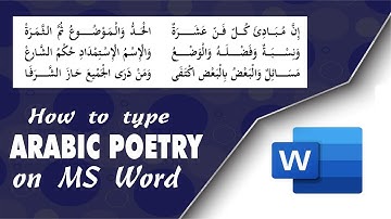 How to make perfect Arabic Poetry in Microsoft Word