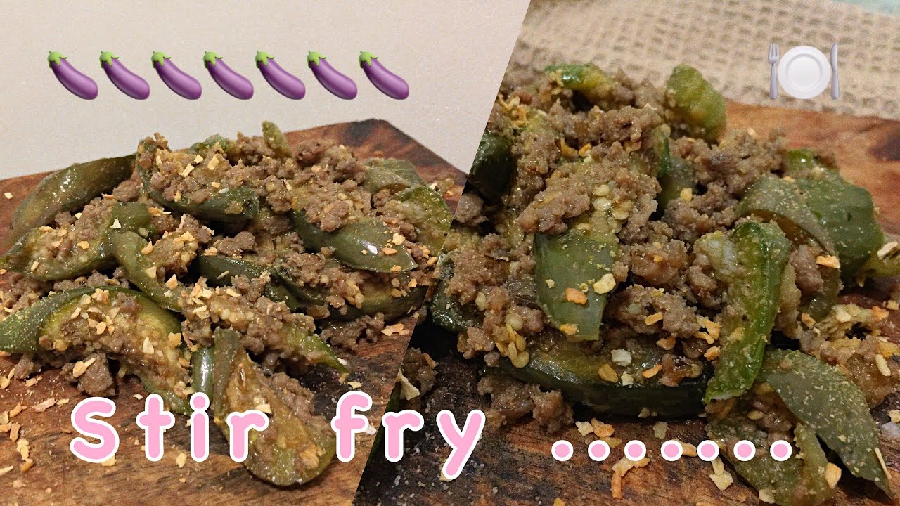 Stir fry eggplant with ground pork recipe Philippines Melissa Faye