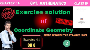 Class 10 optional Math coordinate geometry | Class 10 optional maths exercise 4.1 | part 2