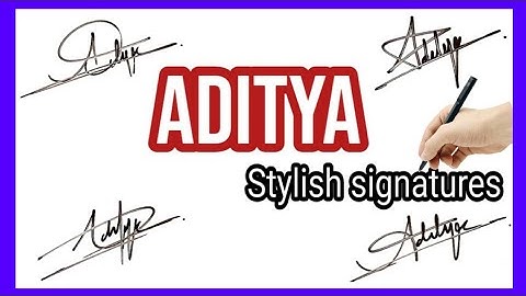 Aditya signature style | Aditya name signature style | A name signature