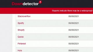 Major websites back online after widespread outage