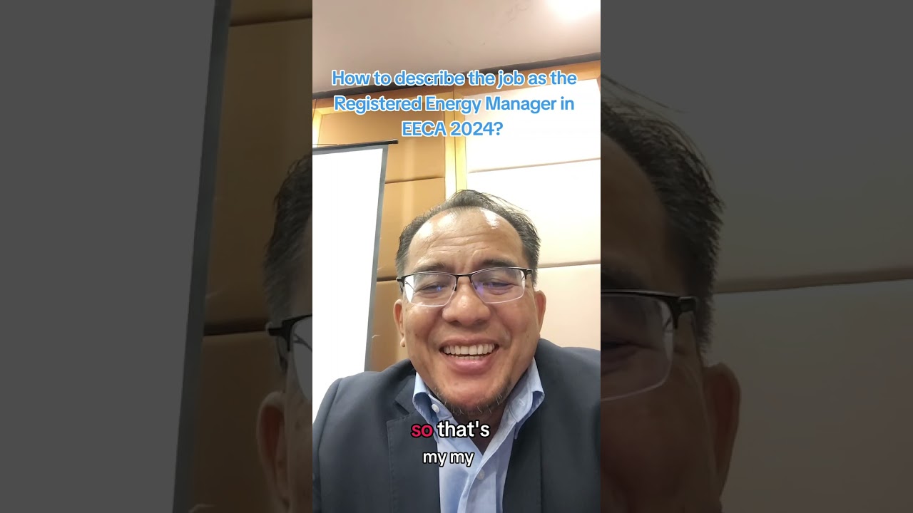 How to describe the job as the Registered Energy Manager in EECA 2024? 