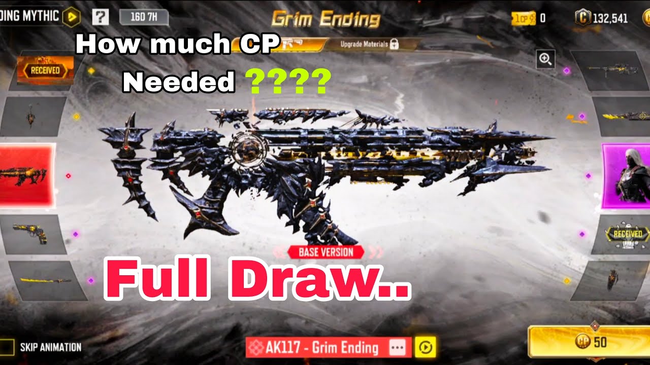 Mythic AK117- Grim Ending full Draw CODM | How many CP needed?? | Worth ...