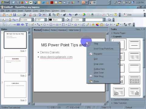 Screencast PowerPoint and OpenOffice Impress Tips and Tricks - YouTube