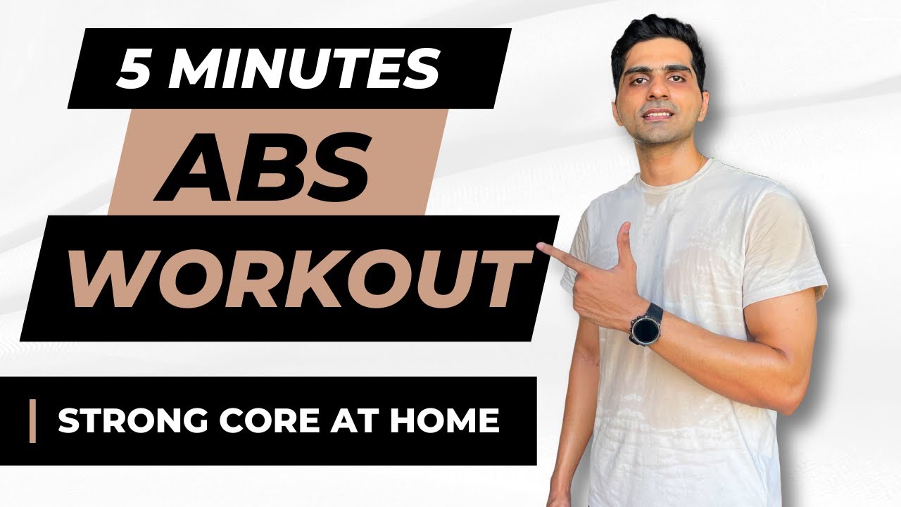 5 MIN INTENSE ABS + CORE | NO EQUIPMENT | HOME WORKOUT - YouTube