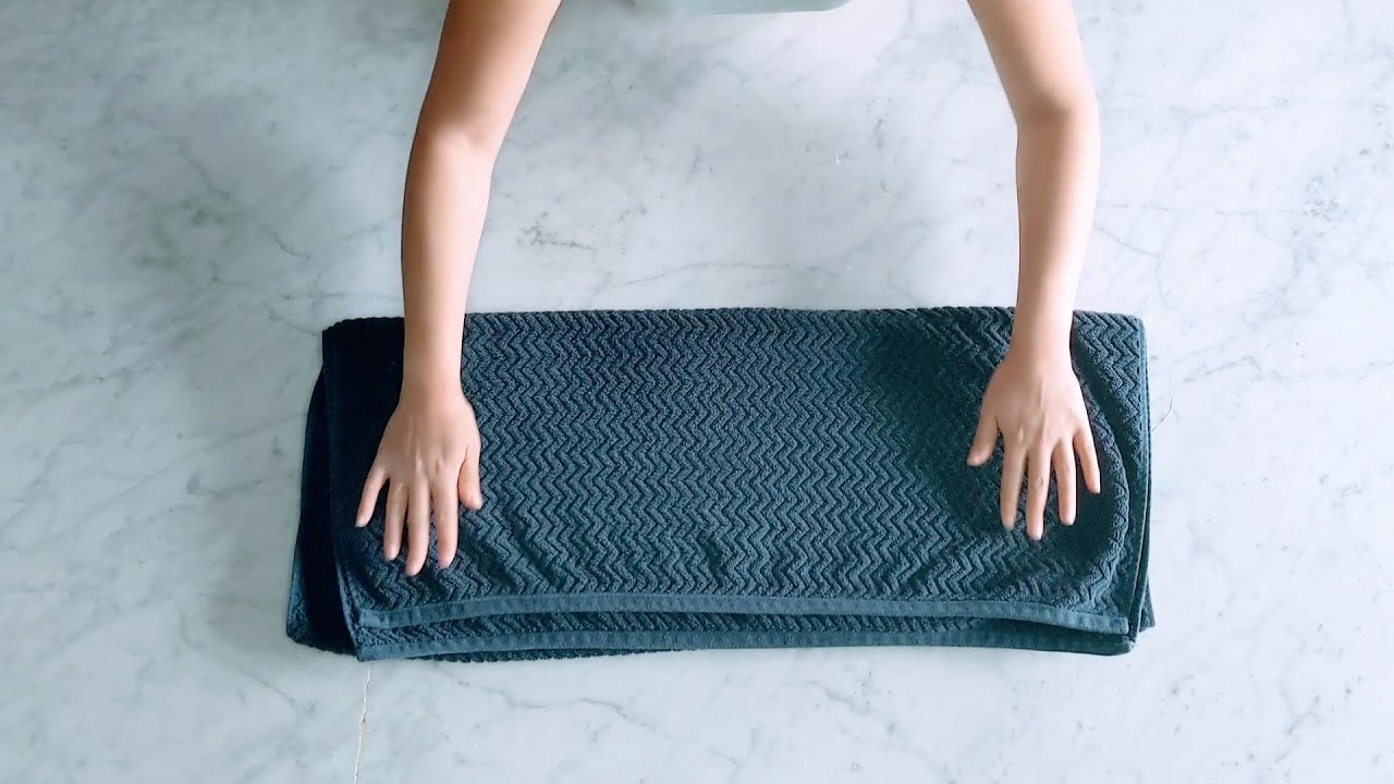 How to Fold a Bath Towel YouTube