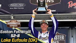 Full Easton Fothergill wins 2024 Bassmaster OPEN at Lake Eufaula (OK) with 52 pounds, 8 ounces Update