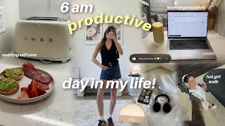 productive daily vlog 🎧☕️ | hot girl walk, organizing work, label my calendar, self care evening
