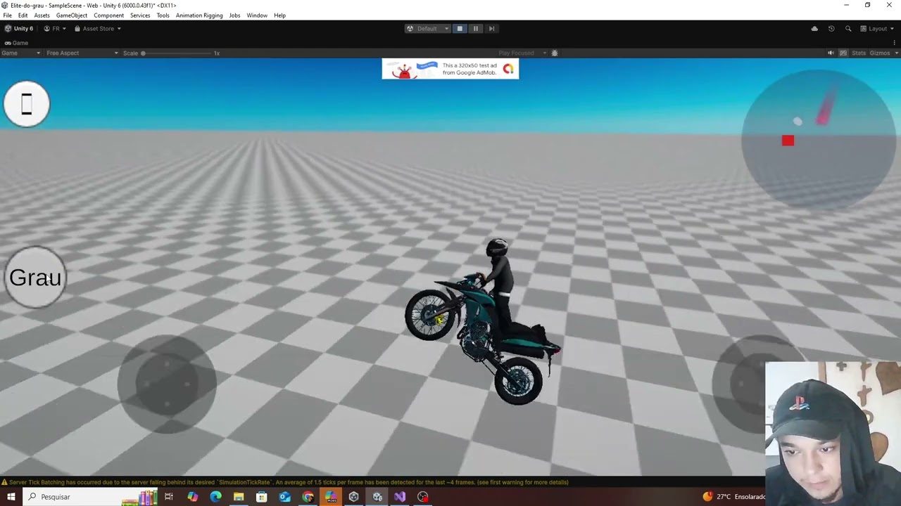 Projeto Jogo de moto,  manobras, ifood, Unity engine (Venda)