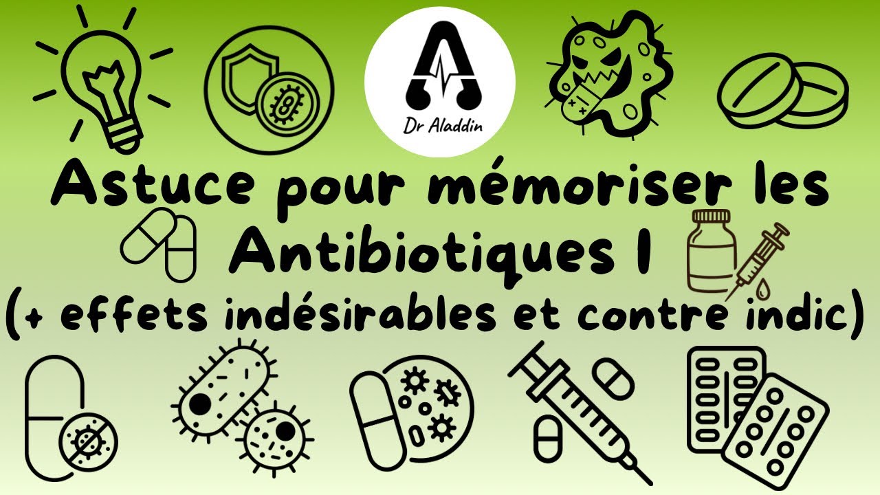Astuce pour mémoriser les médicaments antibiotiques (+ les effets ...