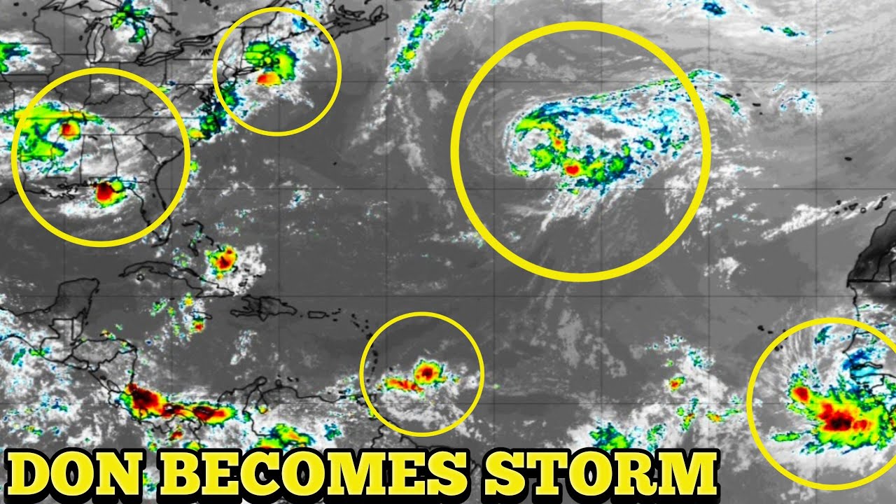Subtropical Storm Don Forms In the Atlantic, Calvin Hurricane in ...