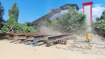 Blasting on girder 13M girder 12M Wide FOB Railway Bridge Ballia progress #railway #railwaybridge 