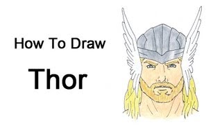Thor Drawing Tutorial  How to draw Thor step by step