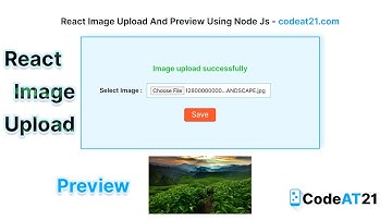 React Image Upload And Preview | How to Upload Image with React and Node.js