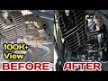 HOW TO CLEAN BIKE ENGINE AT HOME !! Bike engine clean