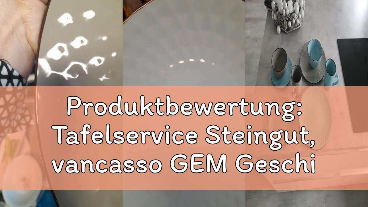 Produktbewertung: Tafelservice Steingut, vancasso GEM Geschirrset, 16-teiliges Kombiservice mit je 4