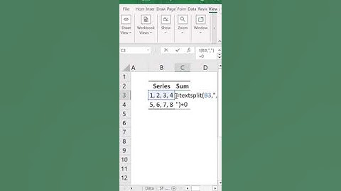 QUICKLY SUM NUMBERS SEPARATED BY COMMA IN EXCEL #shortvideo #viral #excel #youtube #numbers #secret