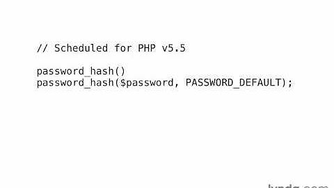 127  Новые PHP функции для паролей (Lynda.com) Изучаем php