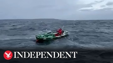 Irishman becomes first person to row from New York to Galway Original Video m221084