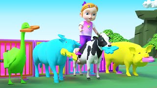 Old Macdonald, Baby Shark Dance Party | Learn Animals: Cow, Dog, Pig, Duck - BGreen Kids Song