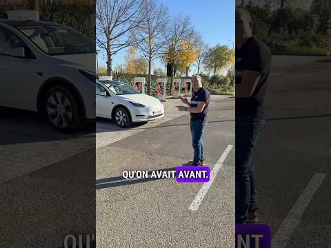 Quand ta Tesla te rejoint sur le parking #tesla #sortieauto #parking #modeley