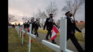 Field of Crosses encouraging Calgarians to adopt a cross ahead of Remembrance Day