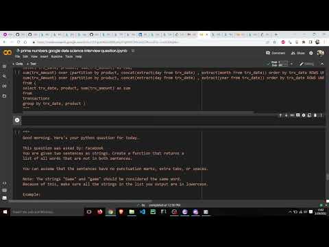 Facebook Data Science Python Interview Question [LIVE CODING] [EASY]
