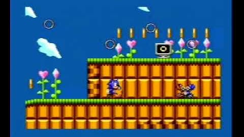 Sega Master System Sonic The Hedgehog 2 Title / Intro Screen And Attract Mode Demo 1992