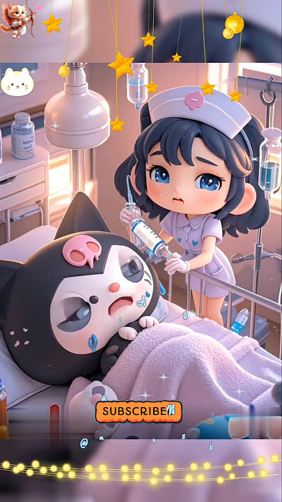 Kuromi Sakit Flu Demam Disuntik Dokter Rumah Sakit #kartun #kuromi #animasi