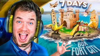 Surviving 7 Days In World&#39;s Biggest BOX FORT CITY!