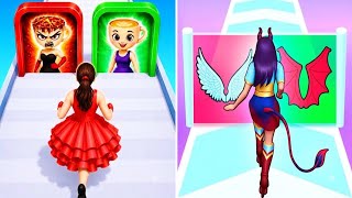 Build A Doll 🧸 vs Queens Race 👠 | Princess Run Challenge! screenshot 5